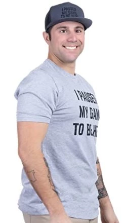 I Paused My Game To Be Here | Funny Video Gamer Humor Joke Hat And Tee Bundle