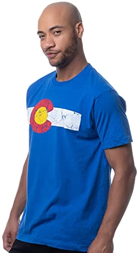 Colorado State Flag Distressed Unisex T-Shirt/Vintage Look CO Denver Tee 6 Colorado State Flag Distressed Unisex T-Shirt/Vintage Look CO Denver Tee - Image 4