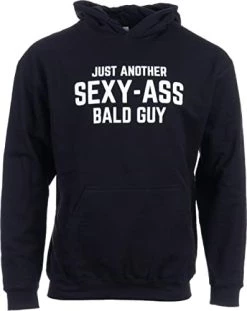 Ann Arbor T-shirt Co. Just Another Sexy Bald Guy | Funny Dad Husband Grandpa Joke Hooded Sweatshirt Hoody -T-Shirt Store 31CvZ0EInL. AC