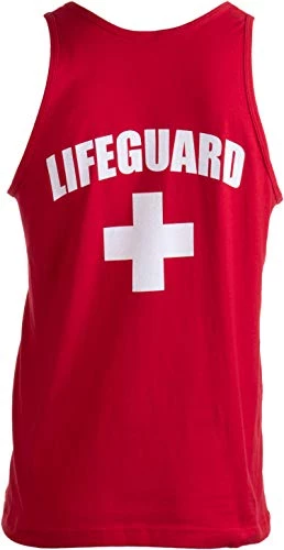 Lifeguard | White Adult Unisex Lifeguarding Fitted Unisex Men Women Tank Top 4 Lifeguard | White Adult Unisex Lifeguarding Fitted Unisex Men Women Tank Top - Image 2