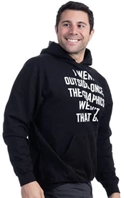 I Went Outside Once, Graphics Weren't That Good | Funny Video Gamer Joke Men Funnt T-Shirt -T-Shirt Store 31GewetNvmL