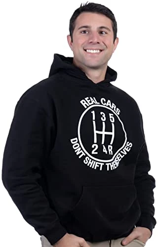 Ann Arbor T-shirt Co. Real Cars Don't Shift Themselves | Funny Auto Racing Mechanic Manual Hooded Sweatshirt Hoody 4 Ann Arbor T-shirt Co. Real Cars Don't Shift Themselves | Funny Auto Racing Mechanic Manual Hooded Sweatshirt Hoody - Image 2