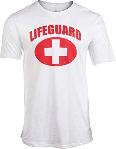 Tall Tee: Lifeguard | White Lifeguarding Unisex Uniform Costume T-Shirt For Men Women 8 Tall Tee: Lifeguard | White Lifeguarding Unisex Uniform Costume T-Shirt For Men Women - Image 6