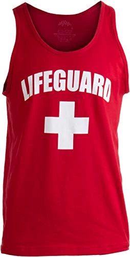Lifeguard | White Adult Unisex Lifeguarding Fitted Unisex Men Women Tank Top 3 Lifeguard | White Adult Unisex Lifeguarding Fitted Unisex Men Women Tank Top