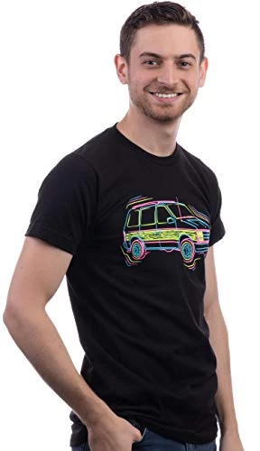 Neon Woody Minivan | 1980s 1990s 80s 90s Party Woodie Van Funny Men Women T-Shirt-(Adult,XL) 3 Neon Woody Minivan | 1980s 1990s 80s 90s Party Woodie Van Funny Men Women T-Shirt-(Adult,XL)