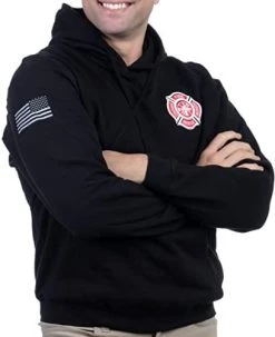 Ann Arbor T-shirt Co. Fire & Rescue Maltese Cross | Firefighter Fire Courage Honor Men Women Hooded Sweatshirt Hoody -T-Shirt Store 31XG4AxtMKL. AC
