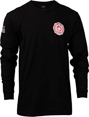 Fire & Rescue Maltese Cross | Firefighter Fire Courage Honor Men Women Long Sleeve T-Shirt 8 Fire & Rescue Maltese Cross | Firefighter Fire Courage Honor Men Women Long Sleeve T-Shirt - Image 6