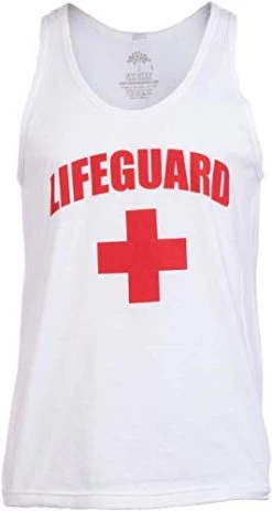 Lifeguard | White Adult Unisex Lifeguarding Fitted Unisex Men Women Tank Top -T-Shirt Store 31YITu3eZ8L 1