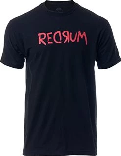 Redrum | Funny 80s Retro Horror Movie Fan Throwback Humor Joke T-Shirt For Men Women-(Adult,2XL) Black