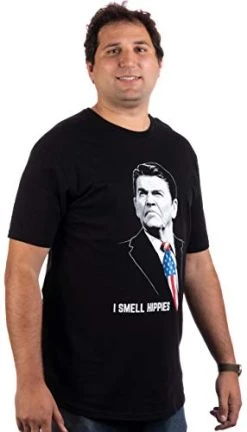 Tall Tee: I Smell Hippies | Funny Conservative Merica USA T-Shirt-(Tall,L) Black -T-Shirt Store 31fyFpVHlrL