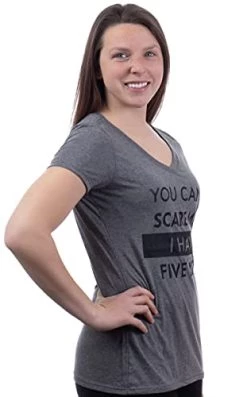 You Can't Scare Me, I Have Children | Funny Mom Mommy Mama Cute Joke Women V-Neck T-Shirt -T-Shirt Store 31gk4kpHTZS