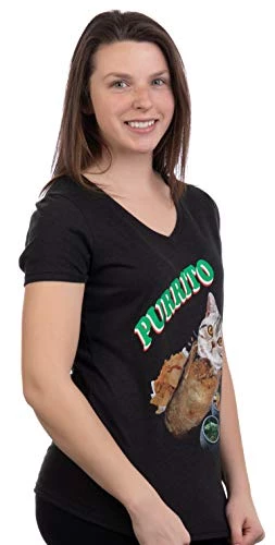 Purrito | Burrito Cat Funny Mexican Food Kitty Salsa Guac Kitten Women T-Shirt-(Vneck,M) 5 Purrito | Burrito Cat Funny Mexican Food Kitty Salsa Guac Kitten Women T-Shirt-(Vneck,M) - Image 3