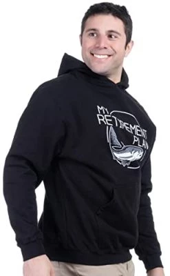 Ann Arbor T-shirt Co. My (Fishing) Retirement Plan | Funny Fish Pole Humor Fisherman Joke Hooded Sweatshirt Hoody -T-Shirt Store 31iFifrdYTL