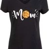 Basketball Mom | Funny Cute Fun Sport Mama Little League Youth Mommy Women's V-Neck T-Shirt-(Vneck,M) Vintage Black 1 Basketball Mom | Funny Cute Fun Sport Mama Little League Youth Mommy Women's V-Neck T-Shirt-(Vneck,M) Vintage Black -T-Shirt Store 31long8HjpL