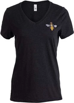 Embroidered Queen Bee | Funny Cute Cool Boss Lady Crown Top Women's V-Neck T-Shirt 9 Embroidered Queen Bee | Funny Cute Cool Boss Lady Crown Top Women's V-Neck T-Shirt -T-Shirt Store 31m YAAHwkL. AC