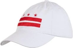 Washington DC Flag | D.C. Capitol Northern Virginia Low Fit Baseball Cap Dat Hat White