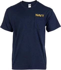 Navy Pocket Tee & U.S. Sleeve Flag | Military Naval Veteran Sailor Men T-Shirt-(Pocket,3XL) -T-Shirt Store 31n9cGif7IL