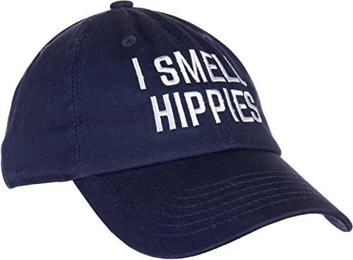 Ann Arbor T-shirt Co. I Smell Hippies | Funny Conservative Merica USA Men Women Baseball Dad Hat Navy Blue 4 Ann Arbor T-shirt Co. I Smell Hippies | Funny Conservative Merica USA Men Women Baseball Dad Hat Navy Blue - Image 2