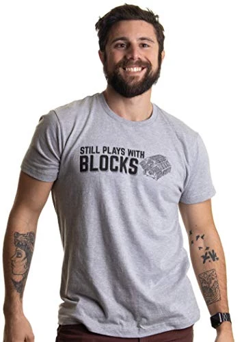 Still Plays With Blocks Tee | Funny Engine Mechanic Car Guy Truck Repair Men T-Shirt 4 Still Plays With Blocks Tee | Funny Engine Mechanic Car Guy Truck Repair Men T-Shirt - Image 2
