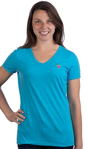Watermelon Love | Embroidered Summer Melon Cute, Funny Women's V-Neck T-Shirt-(Vneck,L) 4 Watermelon Love | Embroidered Summer Melon Cute, Funny Women's V-Neck T-Shirt-(Vneck,L) - Image 2