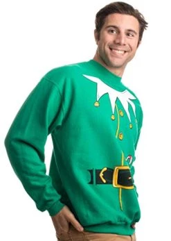 Ann Arbor T-shirt Co. Santa's Elf Costume | Novelty Christmas Sweater, Holiday Crewneck Sweatshirt 11 Ann Arbor T-shirt Co. Santa's Elf Costume | Novelty Christmas Sweater, Holiday Crewneck Sweatshirt -T-Shirt Store 411xUF9h3LL