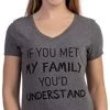 If You Met My Family, You'd Understand | Funny Family Humor Women's T-Shirt-(Vneck,S) Sport Grey 2 If You Met My Family, You'd Understand | Funny Family Humor Women's T-Shirt-(Vneck,S) Sport Grey -T-Shirt Store 412CzpeKDyL
