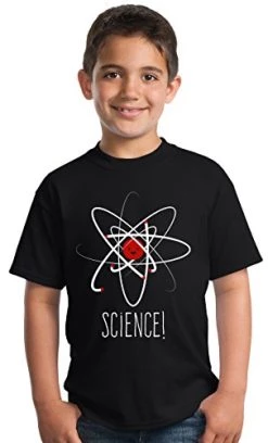 Science! | Cute Unisex Boy Girl Scientific Student Chemistry Fun T-Shirt - (Youth,S) Black