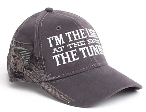 Ann Arbor T-shirt Co. I'm The Light At End Of The Tunnel | Funny Railroad Hat Train Humor Baseball Cap Charcoal 3 Ann Arbor T-shirt Co. I'm The Light At End Of The Tunnel | Funny Railroad Hat Train Humor Baseball Cap Charcoal