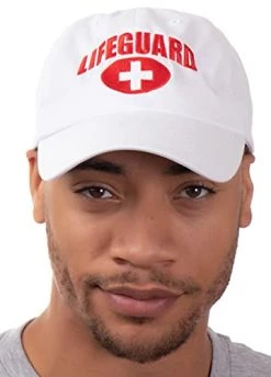 Ann Arbor T-shirt Co. Lifeguard Hat | Professional Guard Red Baseball Cap Men Women Costume Uniform