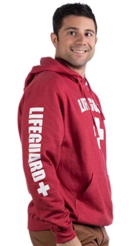 Lifeguard | Red Unisex Uniform Fleece Hoody Sweatshirt Hoodie Sweater Men Women 6 Lifeguard | Red Unisex Uniform Fleece Hoody Sweatshirt Hoodie Sweater Men Women - Image 4