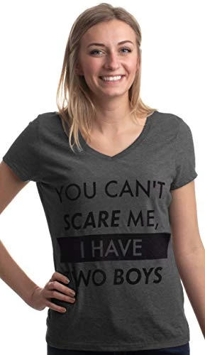 You Can't Scare Me, I Have Children | Funny Mom Mommy Mama Cute Joke Women V-Neck T-Shirt 5 You Can't Scare Me, I Have Children | Funny Mom Mommy Mama Cute Joke Women V-Neck T-Shirt - Image 3