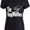 The Dogmother | Funny Cute Dog Mother Mom Owner Pet Doggo Pup Women V-Neck T-Shirt 2 The Dogmother | Funny Cute Dog Mother Mom Owner Pet Doggo Pup Women V-Neck T-Shirt -T-Shirt Store 413mEnZ54FL