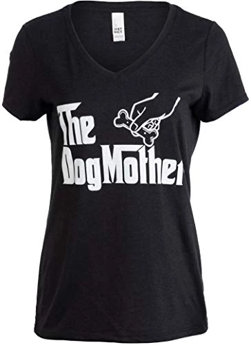 The Dogmother | Funny Cute Dog Mother Mom Owner Pet Doggo Pup Women V-Neck T-Shirt 3 The Dogmother | Funny Cute Dog Mother Mom Owner Pet Doggo Pup Women V-Neck T-Shirt