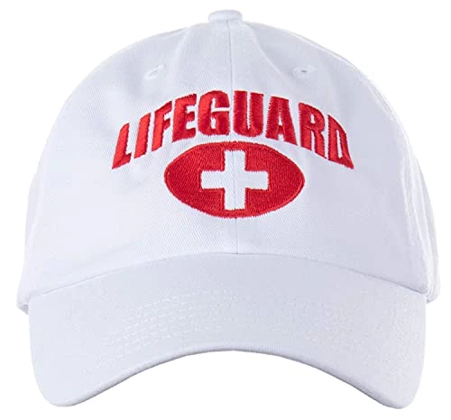Ann Arbor T-shirt Co. Lifeguard Hat | Professional Guard Red Baseball Cap Men Women Costume Uniform 4 Ann Arbor T-shirt Co. Lifeguard Hat | Professional Guard Red Baseball Cap Men Women Costume Uniform - Image 2