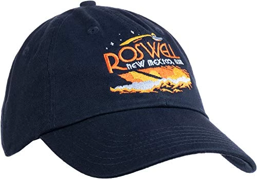 Roswell, NM Tourism | Funny Alien Extraterrestrial UFO Saucer Men Women Baseball Cap Dad Hat Navy Blue 4 Roswell, NM Tourism | Funny Alien Extraterrestrial UFO Saucer Men Women Baseball Cap Dad Hat Navy Blue - Image 2