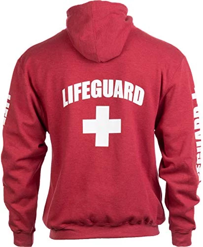 Lifeguard | Red Unisex Uniform Fleece Hoody Sweatshirt Hoodie Sweater Men Women 4 Lifeguard | Red Unisex Uniform Fleece Hoody Sweatshirt Hoodie Sweater Men Women - Image 2