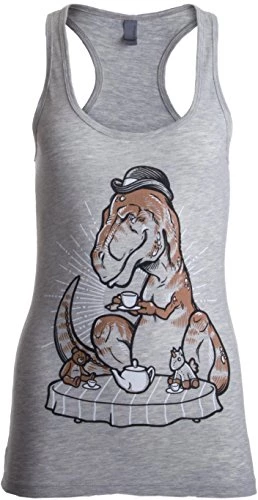 Tea Rex | Funny, Cute T-Rex Women's Workout Work-Out Exercise Fitness Tank Top 3 Tea Rex | Funny, Cute T-Rex Women's Workout Work-Out Exercise Fitness Tank Top