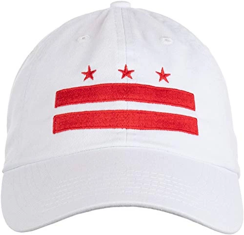 Washington DC Flag | D.C. Capitol Northern Virginia Low Fit Baseball Cap Dat Hat White 5 Washington DC Flag | D.C. Capitol Northern Virginia Low Fit Baseball Cap Dat Hat White - Image 3