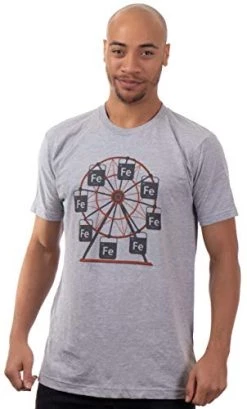 Ferrous Wheel | Funny Chemistry Teacher Humor Dad Joke Chemist Science Pun Ferris T-Shirt For Men Women -T-Shirt Store 417Pm0BuUdL