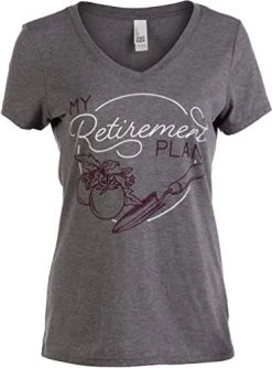 My (Garden) Retirement Plan | Funny Gardener Gardening Vneck T-Shirt For Women