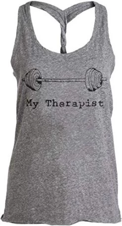 My Therapist (Barbell) | Funny Workout Working Out Weight Lifting Tank Top For Women