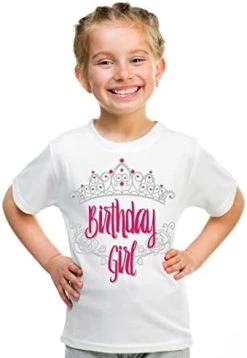 Birthday Girl Princess | Princess Party Tiara B-Day Top Girly Youth T-Shirt -T-Shirt Store 4184IN8R1IL. AC