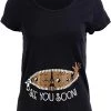 See You Soon (Twins)! | Cute Funny Maternity Pregnancy African American Baby Top Black T-Shirt For Pregnant Women -T-Shirt Store 418HkN33l3L