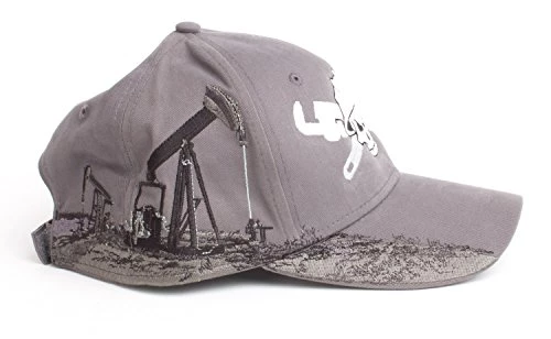 Ann Arbor T-shirt Co. Roughneck Skull & Wrenches | Oilfield Worker Hat, Fracking, Oil Baseball Cap Grey 4 Ann Arbor T-shirt Co. Roughneck Skull & Wrenches | Oilfield Worker Hat, Fracking, Oil Baseball Cap Grey - Image 2