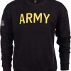 Army PT Style Sweatshirt | U.S. Military Physical Training Infantry Workout Long Sleeve Fleece Crewneck Sweater, Black-(CrewBLK,L) 2 Army PT Style Sweatshirt | U.S. Military Physical Training Infantry Workout Long Sleeve Fleece Crewneck Sweater, Black-(CrewBLK,L) -T-Shirt Store 418XKNKNewL
