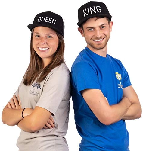 Ann Arbor T-shirt Co. King & Queen Matching Hats | Couples Caps For Mr. Mrs. Husband Wife Boyfriend Girlfriend 4 Ann Arbor T-shirt Co. King & Queen Matching Hats | Couples Caps For Mr. Mrs. Husband Wife Boyfriend Girlfriend - Image 2