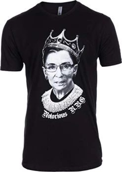 Tall Tee Notorious R.B.G. Funny Progressive, Liberal Ruth Bader Ginsburg T-Shirt-(Tall,M) Black