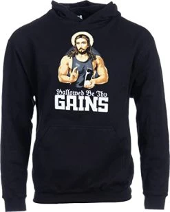 Hallowed Be Thy Gains | Funny Muscle Jesus Weight Lifting Workout Humor Tank Top