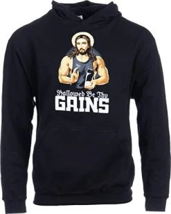 Hallowed Be Thy Gains | Funny Muscle Jesus Weight Lifting Workout Humor Tank Top -T-Shirt Store 41AVwRGaRiL. AC 3