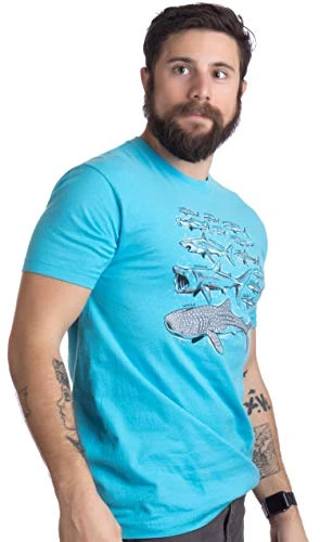 Shark Species | Ocean Week Fan Theme Birthday Party Dad Mom Men Women T-Shirt 5 Shark Species | Ocean Week Fan Theme Birthday Party Dad Mom Men Women T-Shirt - Image 3